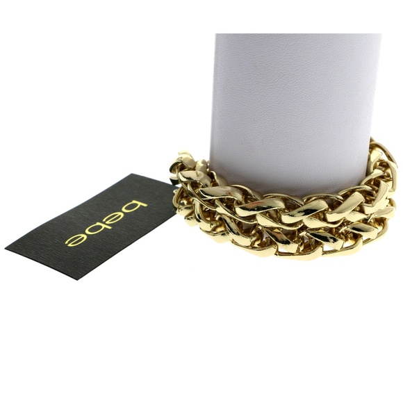 bebe Jewelry - bebe heavy gold large link bracelet NWT bbb14